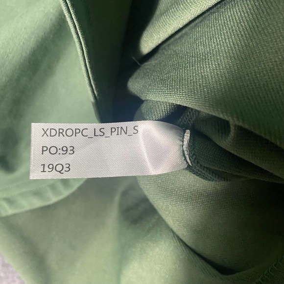 BYLT T-Shirt Small Pine Green Drop Cut Lux Long Sleeve Crew Neck - Picture 8 of 8